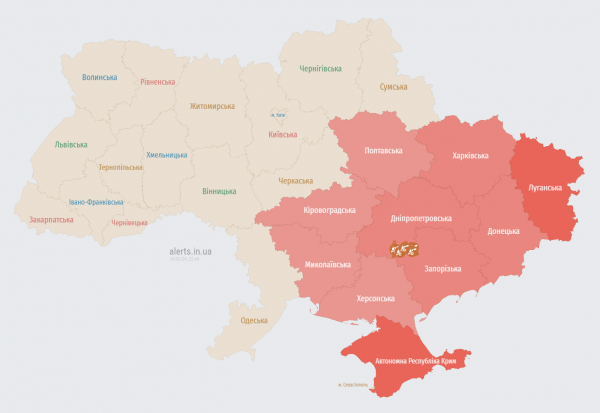 
В Україні почали оголошувати тривогу. Попереджають про запуск "Шахедів" зі сходу 