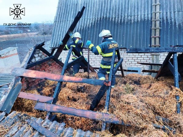 Під час пожежі на Кіровоградщині травмувався чоловік