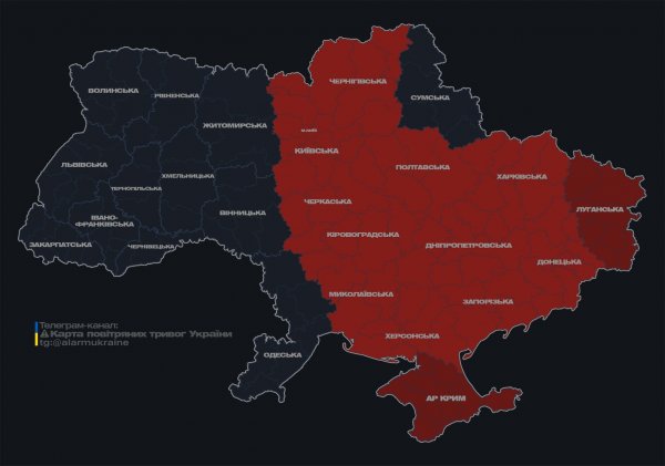 
В Україні оголошено повітряну тривогу: що відомо (мапа)
