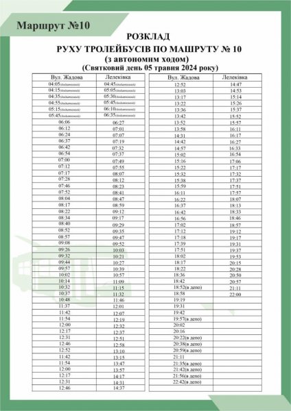 Як працюватиме громадський транспорт у Кропивницькому на Великдень (РОЗКЛАД)