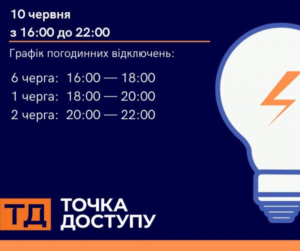 Сьогодні на Кіровоградщині діятимуть графіки відключень світла