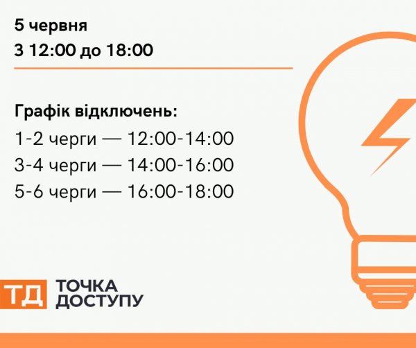 Графіки погодинних відключень світла ввели на Кіровоградщині 5 червня