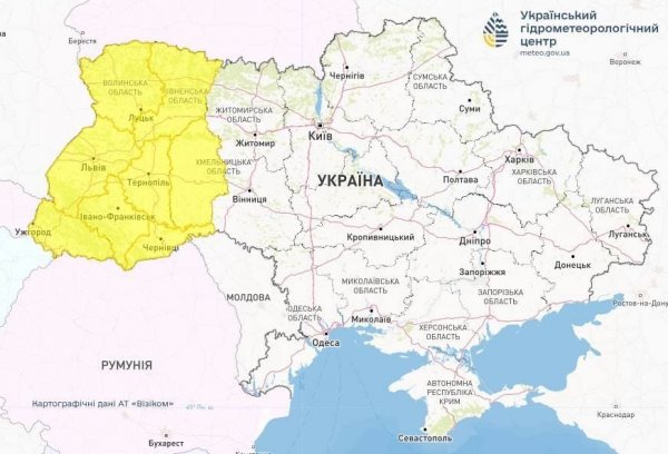 
Де в Україні будуть грози, град і шквали: прогноз погоди на 22 червня
