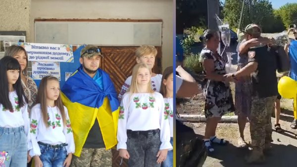 Захисника, який повернувся з полону, зустріли у громаді на Кіровоградщині