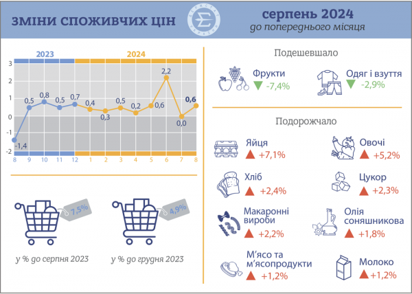 Інфляція з початку року прискорилася до 4,9% - як зросли ціни