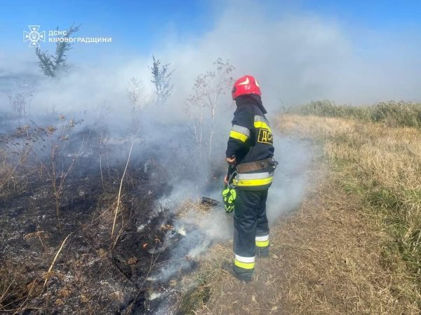 Кіровоградщина: рятувальники загасили понад 20 пожеж на відкритих територіях