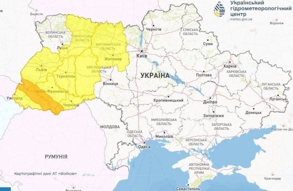 
На Україну насувається негода: в яких регіонах будуть дощі та шквали
