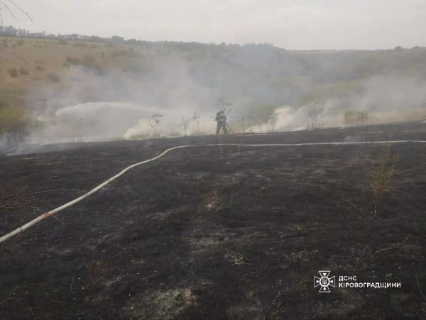 На Кіровоградщині за минулу добу загасили 39 пожеж на відкритих територіях