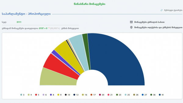 
Вибори в Грузії. ЦВК оприлюднила попередні результати 