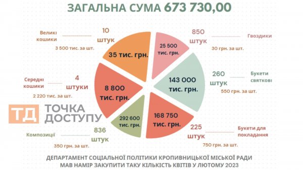 "Квіткові" тендери у Кропивницькому з однією учасницею. Розповідаємо, скільки грошей витратили і скільки можна було зекономити