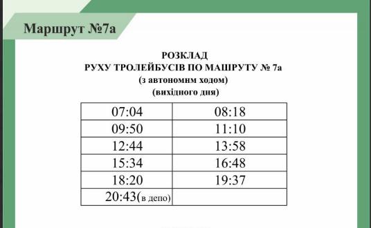 Графік руху автобусів та тролейбусів у Кропивницькому – 2025