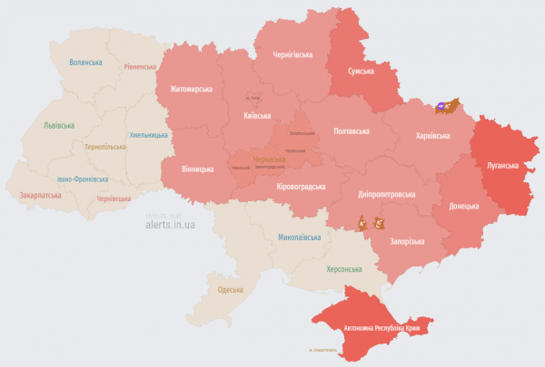 
Київ і низку областей охопила повітряна тривога: що відомо (мапа)
