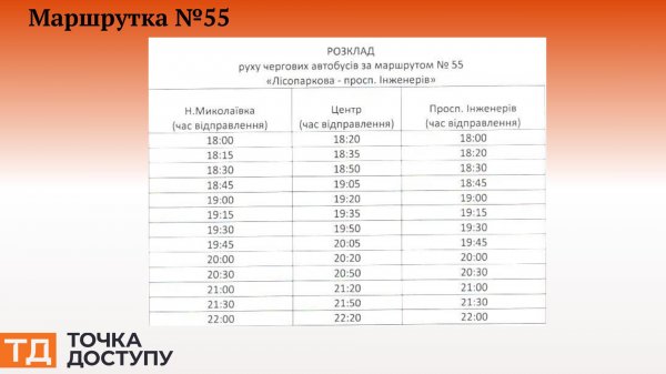 У Кропивницькому оприлюднили графіки роботи маршруток у вечірні і нічні години