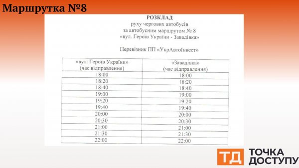 У Кропивницькому оприлюднили графіки роботи маршруток у вечірні і нічні години