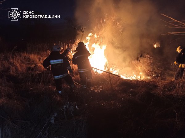 Рятувальники загасили 27 пожеж на відкритих територіях за минулу добу на Кіровоградщині