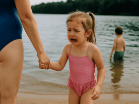 Якщо дитина боїться води — не панікуйте. Розповідаємо, чому виникає страх перед купанням, як діяти батькам і навчити малюка довіряти водоймі.