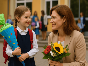 Дізнайтеся, як святкують 1 вересня в Німеччині, традиції та привітання для учнів і вчителів німецькою мовою на День першого дзвоника (Erster Schultag).