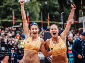 Українки Тетяна Лазаренко та Марина Гладун вийшли в історичний фінал Чемпіонату Європи з пляжного волейболу після перемоги в півфіналі над іспанками.