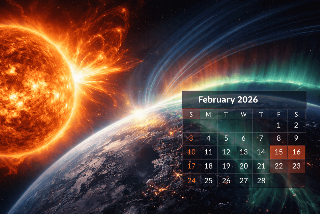 Прогноз магнітних бур у лютому 2026: очікувані дати, рівні активності, симптоми впливу на здоров’я та техніку, практичні поради та джерела моніторингу