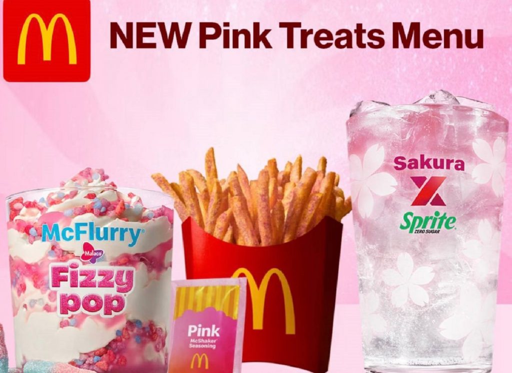 McDonald’s запускає рожеве меню із Sakura Sprite та McFlurry: чи з’являться новинки в Україні McDonald’s представив рожеву лінійку продуктів із Sakura Sprite, Pink McShaker Fries та McFlurry. Чи з’явиться це сезонне меню в Україні — що відомо