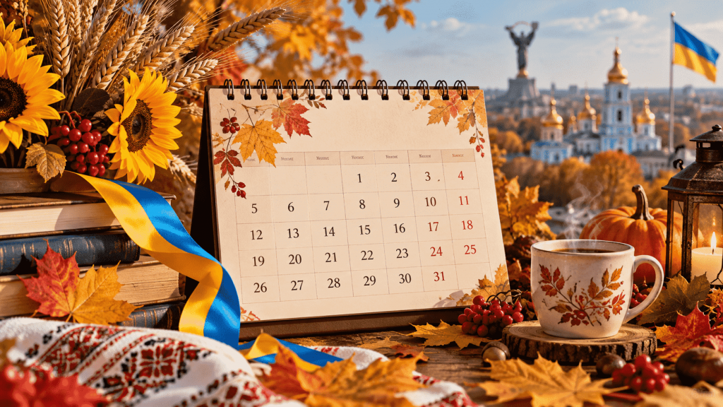 Календар свят на жовтень 2026: важливі дати й події Календар свят на жовтень 2026 року в Україні: державні, професійні та міжнародні дні, дати, дні тижня та пояснення, коли буде вихідний.