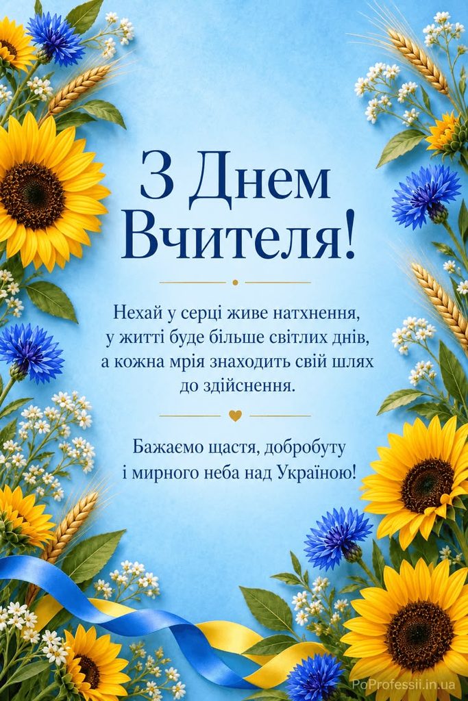 День учителя 2026: історія свята, та привітання картинками, віршами, прозою
